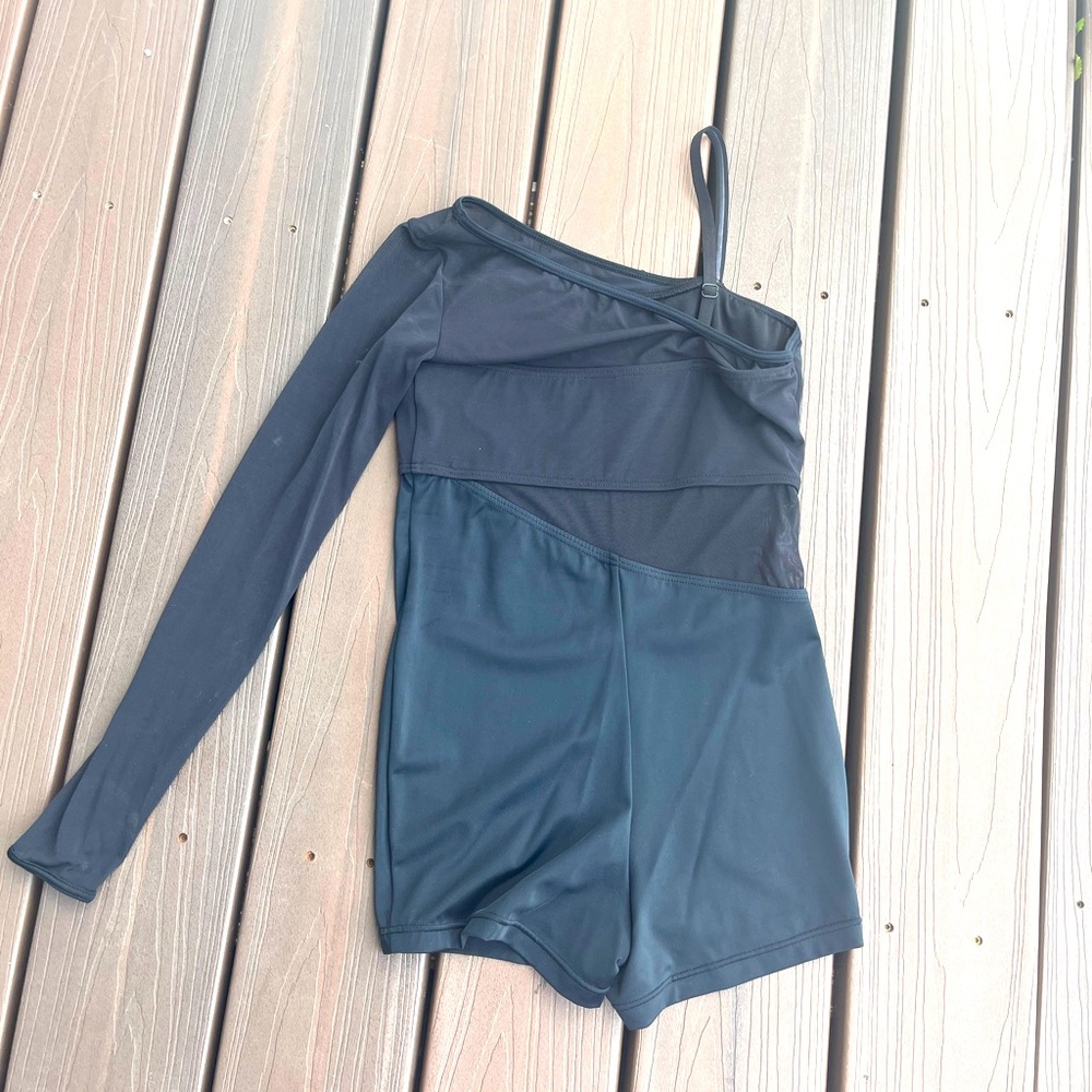 Balera Black Mesh Arm Leotard Child’s Large